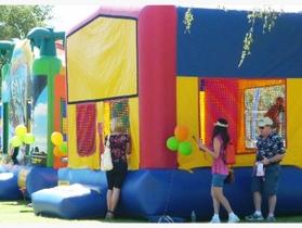 bounce houses at park